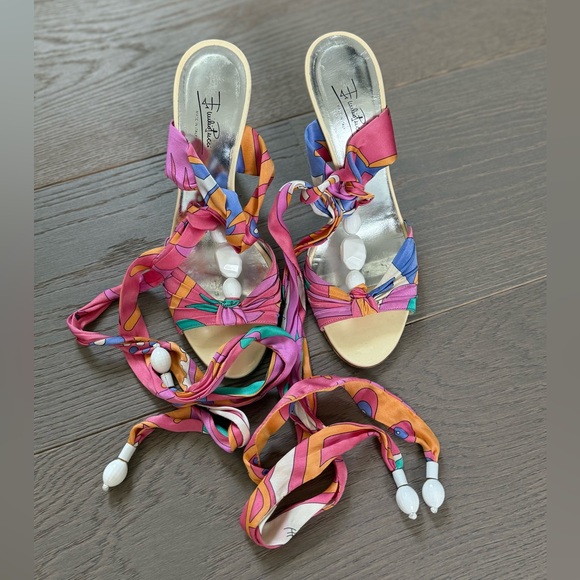 Emilio Pucci Multicolor Strappy Sandals - Picture 3 of 15